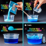 Original Stationery 18-Pieces Unicorn Crystal Growing Kit for Kids 7 and Up, Easy-to-Follow Manual, Grow 3 Crystals and Make a Scene with Unicorn Craft Original Stationery