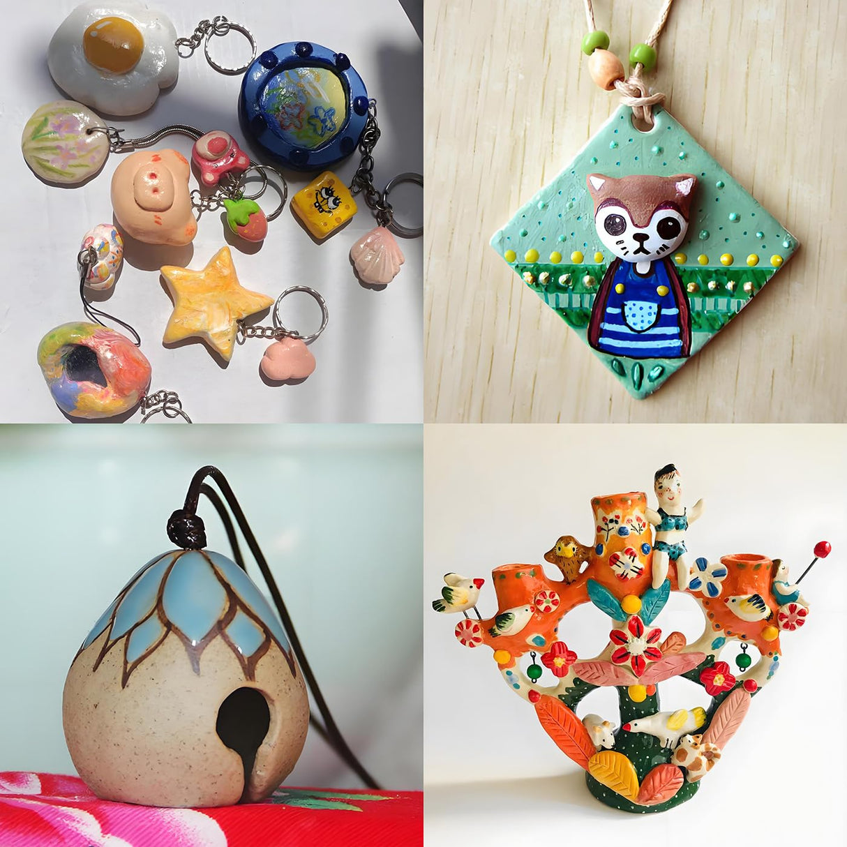 ReArt Oven Bake Polymer Clay White, Non Toxic 4.4Lbs with Pottery Tools & Paint Brushes Great for Modeling, Sculpting, Holiday, DIY Jewelry Making Projects. Great for All Skill Levels (White & Tools) ReArt