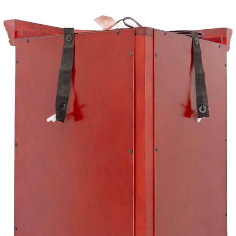Eyisean Lighted Corner Curio Cabinet 70" Glass Display Cage with 6 Tempered Adjustable Shelves, Freestanding Home Bar Cabinet with Door, Rack for Liquor Storage and Living Room (Cherry) Eyisean