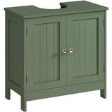 TEENFON Pedestal Sink Storage Cabinet, Under Sink Cabinet with 2 Doors & Storage Shelf, Under Bathroom Organizer for Bathroom, Forest Green TEENFON