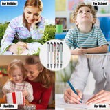 ZUYYON 5 Pcs Sublimation Blank Pens Heat Transfer Stylus Sublimation Ballpoint Pen with 10 Pcs Shrink Wrap White Aluminum Customized Clip Pen for DIY Office School Stationery Supplies(Silvery) ZUYYON