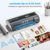 BONSEN A4 Laminator Machine, 9.33-Inch Thermal Laminator with Never Jam Technology, 100 Laminating Sheets, Laminates Photos Cards Documents, 4-in-1 Personal Laminators for Teachers Home Office School BONSEN