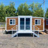Prefab Tiny Homes for Sale to Live in, Quick Expandable Prefab Home 20ft/40ft Sets Up in 30 Mins with Bedroom, Kitchen & Living Room Weather Resistant Steel Frame Customizable Instant Dwelling Generic