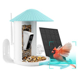 NETVUE Birdfy® AI Smart Bird Feeder with Camera Solar Powered, Lifetime AI Auto Capture Each Bird Come & Identify 6000+ Bird Species, Cloud Store Bird Videos & Birdwatching On Live, Ideal Gift (Blue) NETVUE