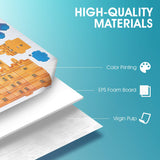 CubicFun 3D Puzzles for Adults London Cityline Puzzles for Gifts for Teenage Girls Architecture Building Gifts for Women Men, Tower Bridge, Big Ben, Buckingham Palace, The London Eye, 107 Pieces CubicFun