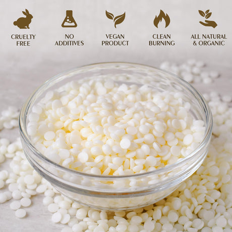 Soy Wax, Waxcanpy Natural Soy Wax for Candle Making, Organic Candle Wax from Farm, No Additives, Harmless and Pure (5lb) Waxcanpy