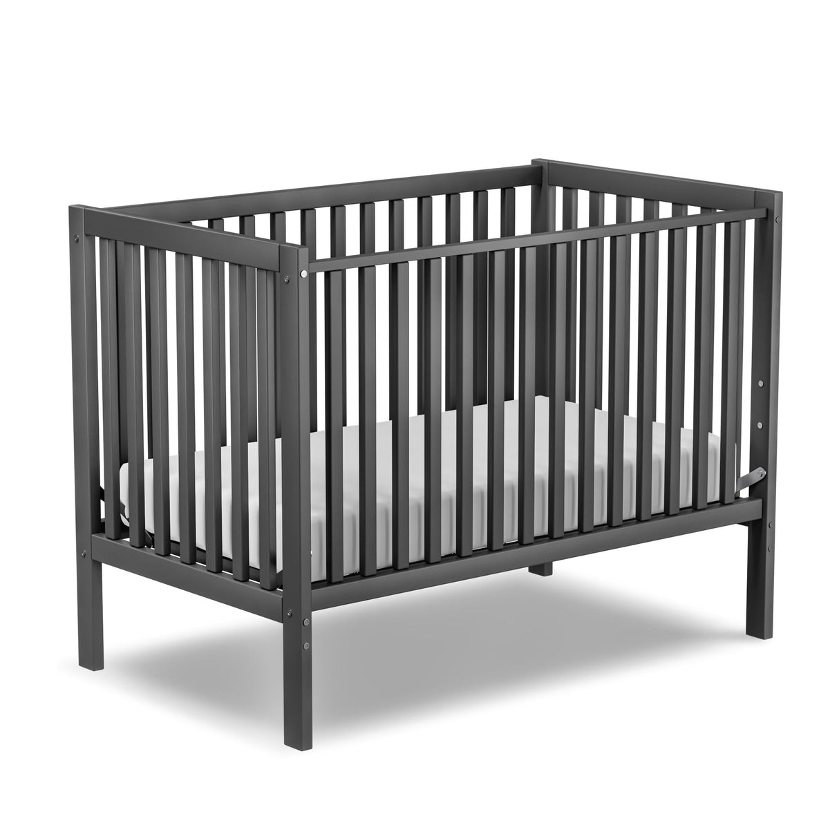 Saylike Baby Crib 5-in-1 Convertible, Wood Full Size Toddler Bed for Small Baby, Made of Sustainable Natural Pinewood Cribs, Non-Toxic Finish, Simplistic Nursery Furniture (Storm Gray) Saylike
