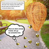 DECYOOL 4 Pack Wasp Nest Decoy Hanging Wasp for Wasps Hornets Yellow Jackets Outdoor Waterproof Material (Orange) DECYOOL