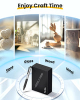 Tarlido Engraving Pen, USB Rechargeable Cordless Rotary Tools, Professional Mini Carving Machines Portable DIY Engraver Machine for Metal to Wooden, Glass, Jewelry-Black Tarlido