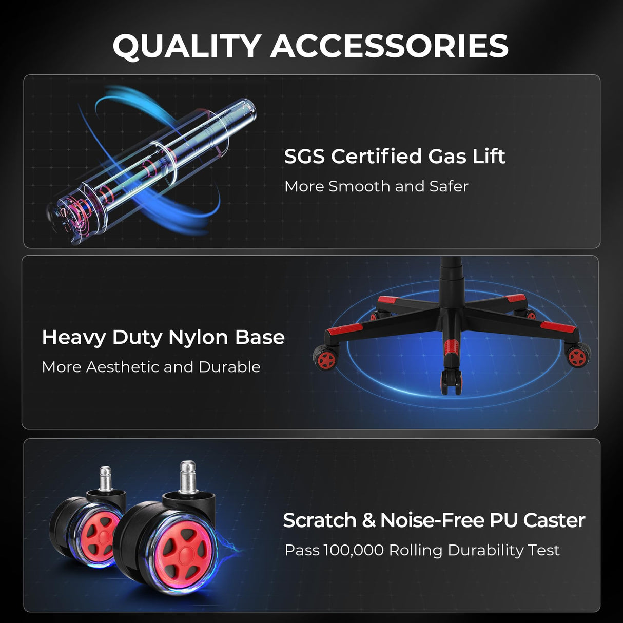 GTPLAYER Gaming Chair with Footrest, Big and Tall Game Chair 350lb Racing Style Computer Chair, Ergonomic Executive Office Chair High Back with Lumbar Support and Recliner, Red GTPLAYER