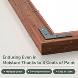 TokeShimi 60x36 Inch Rustic Wooden Framed Bathroom Mirror Over Sink, Pine Wood for Farmhouse Mirror, Water-Proof, French Cleats Installation, HD-Reflection and Shatter-Proof Glass TokeShimi