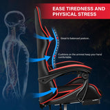 Gaming Chair,Office Computer Video Game Chair,Backrest and Seat Height Adjustable,Ergonomic Swivel Recliner Simple Deluxe