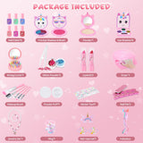 PERRYHOME Kids Makeup Kit for Girls, Kids Makeup Sets for Girls 5-8 Unicorn Washable Real Cosmetic Set Nail Polish Set, Toddler Birthday Gifts Princess Toys for 3 4 5 6 7 8 9 10 11 12 Year Old (Pink) PERRYHOME