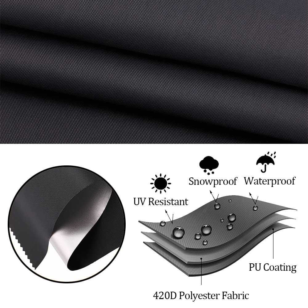 Izzybang Tall Outdoor Fireplace Cover Heavy Duty Waterproof 35.5 Inch Patio Wood Burning Fireplaces Cover Izzybang