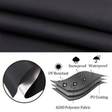 Izzybang Tall Outdoor Fireplace Cover Heavy Duty Waterproof 35.5 Inch Patio Wood Burning Fireplaces Cover Izzybang