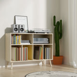 Cozy Castle Record Player Stand, Turntables Stand with Vinyl Record Storage Holds up to 350 Albums, Record Stand Table for Bedroom, Living Room, Office, Oak Cozy Castle