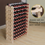 fdjamy Wine Rack Cabinet Wooden Freestanding for Floor Stackable Storage Wine Bottle Holder (80 Bottles) (JJ) fdjamy