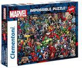 Clementoni Marvel Impossible Jigsaw Puzzle, 1000 Pieces, Puzzle for Superhero Enthusiasts, Difficult Puzzle, Challenge for Adults, Fun, Made in Italy, 39411 Clementoni
