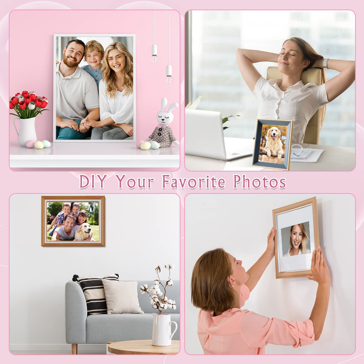 20 Pcs Aluminum Sublimation Blanks Heat Press Metal Photo Blanks DIY Blank Metal Sign White Sublimation Canvas Sublimation Metal Blanks for Room Wall Office Decor Decorative (6 x 8 Inch, 8 x 10 Inch) LEIFIDE