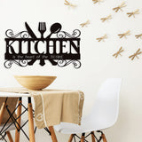 Metal Rustic Kitchen Decor Signs Decoraions For Wall, Country Farmhouse Decoration for Dining Room, 13.8 x 8.8 Inches (Black) BiaGift