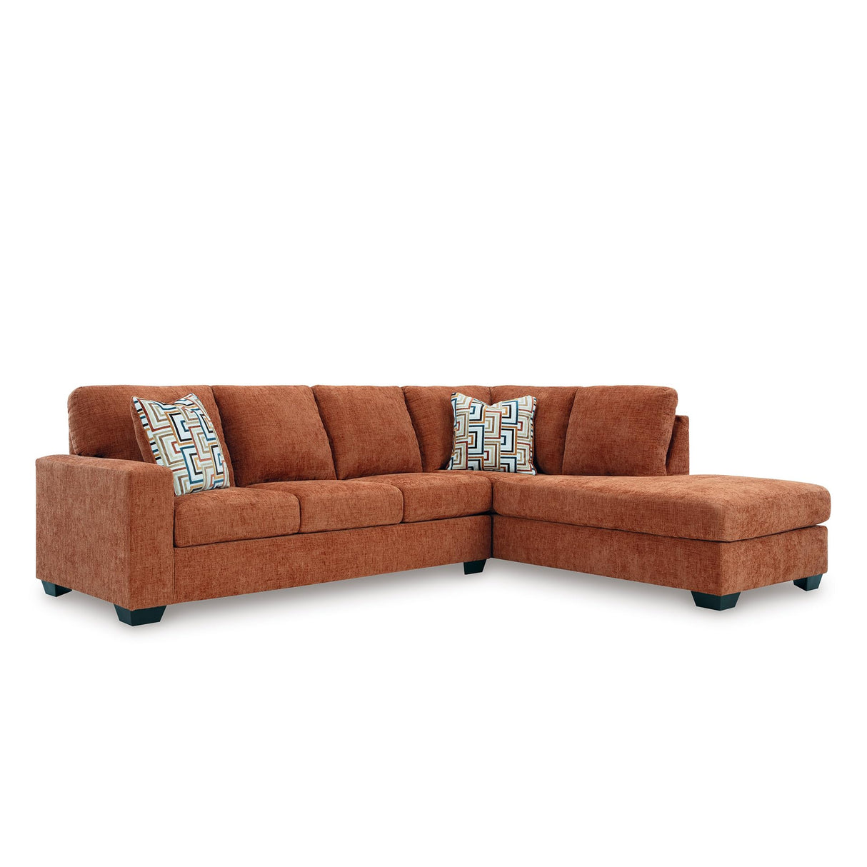 Signature Design by Ashley Aviemore Casual L-Shaped 2-Piece Sectional with Chaise for Living Room, Orange Signature Design by Ashley