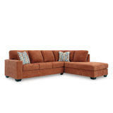 Signature Design by Ashley Aviemore Casual L-Shaped 2-Piece Sectional with Chaise for Living Room, Orange Signature Design by Ashley