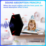 18 Pack Acoustic Panels-12"X10"X 0.4" Self-Adhesive Soundproof Wall Panels High-Density Sound Absorbing Panel Acoustic Treatment Panel Used in Home & Offices （Black Hexagon） Dmsky