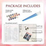 Plum Blossom Paint by Numbers Adults,Waterfall Paint by Number Canvas for Adults,Adult Paint by Number Kits on Canvas,DlY Paint by Number Adult for Gifts Home Wall Decor 16x20inch HITIRECOVI