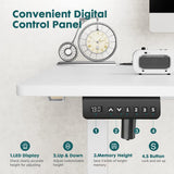SMUG Standing Desk, Adjustable Height Electric Sit Stand Up Down Computer Table, 40x24 Inch Ergonomic Rising Desks for Work Office Home, Modern Lift Motorized Gaming Desktop Workstation, White SMUG