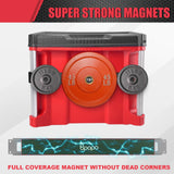 BPOPO Magnetic Bar Mount for Packout Toolbox, Powerful Magnet Tool Holder Strip Work for Milwaukee Packout Rolling Toolbox-Side on Packout Rails,Keeping Tools Handy BPOPO