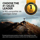 Smart Ink Compatible Ink Cartridge Replacement for HP 902 XL 902XL (4 Combo Pack) to use with Officejet Pro 6978 6968 6974 6975 6960 Officejet 6951 6954 6956 6958 Printers Smart Ink