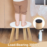 Wooden Step Stool for Kids, Children's Stool Matched Sensory Table, Children Sitting Stool with Assembled Four-Legged, Multi-Purpose Kids Chairs for Bathroom Kitchen Bedroom, Natural Anti-Slip, 1 Pack VISCOO