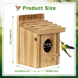 CLACKIBUKVYZ Small Bird House for Hummingbirds,Bird Houses for Outside,Humming Bird Houses for Outside,Outdoor Bird Box,Birdhouse,Bluebird House,Wooden Birdhouse with perches CLACKIBUKVYZ