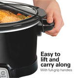 Hamilton Beach Portable 7 Quart Programmable Slow Cooker with Three Temperature Settings, Lid Latch Strap for Easy Travel, Dishwasher Safe Crock, Black (33474G) Hamilton Beach