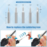 ANBES Soldering Iron Kit, 90W 110V Fast Heat up LCD Digital Soldering Gun kit with Ceramic Heater, 10 in 1 Adjustable Temperature Soldering Kit with Automatic Sleep Mode ANBES