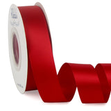 Ribbli Double Faced Red Satin Ribbon,1” x Continuous 25 Yards,Fabric Ribbon Use for Bows Bouquet,Christmas Gift Wrapping,Floral Arrangement Ribbli