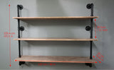HDDFER Floating Shelves,Wall Mounted Rustic Wood Shelf,Pipe Shelves,Industrial Pipe Shelving with Real Wood Planks 48 inch Industrial Wall Shelves Hanging Bookshelf Farmhouse Kitchen Bar Shelving HDDFER