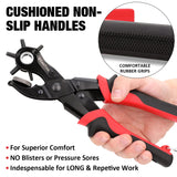 KingTool Leather Hole Punch Set, Super Heavy Duty Rotary Puncher, Multi Hole Sizes Maker Tool KingTool