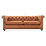 POLY & BARK Lyon 87.4" Sofa in Full-Grain Pure-Aniline Italian Tanned Leather in Cognac Tan POLY & BARK