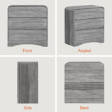 3 Drawer Dressers for Bedroom, 32" Wide Wood Storage Dresser & Chest of Drawers Organizer, Large Modern Dressers with 3 Drawer Storage Organizer for Bedroom Living Room Hallway Closet, Grey SOLACE FURNITURE