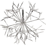 Alpine Corporation 16"H Indoor Holiday 3D Snowflake Hanging Ornament with LED Lights, Silver Alpine Corporation