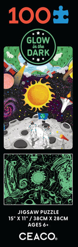 Ceaco - Glow in The Dark - Outer Space Adventure - 100 Piece Jigsaw Puzzle Ceaco