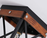 Fivess Lighting Rustic Farmhouse Flush Mount Ceiling Light 1-Light Metal and Wood Cage Mini Semi Flush Mount Light Fixture for Hallway Kitchen Entryway, Black Fivess Lighting