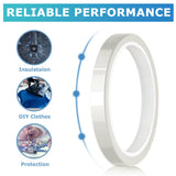 MS WGO High Temperature Tape Heat Tape Heat Resistant Tape Heat Transfer Tape Heat Tape for Sublimation No Residue 10mm X 33m 108ft (Transparent-6 Roll) MS WGO