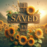 NWQZBYHT Cross 5D Diamond Painting Kits for Adults,Religious Cross with Sunflower Diamond Art Kits for Adults,Round Full Drill Gem Art for Beginner,Diamond Dots Craft Home Wall Decor 13.78x13.78 Inch NWQZBYHT