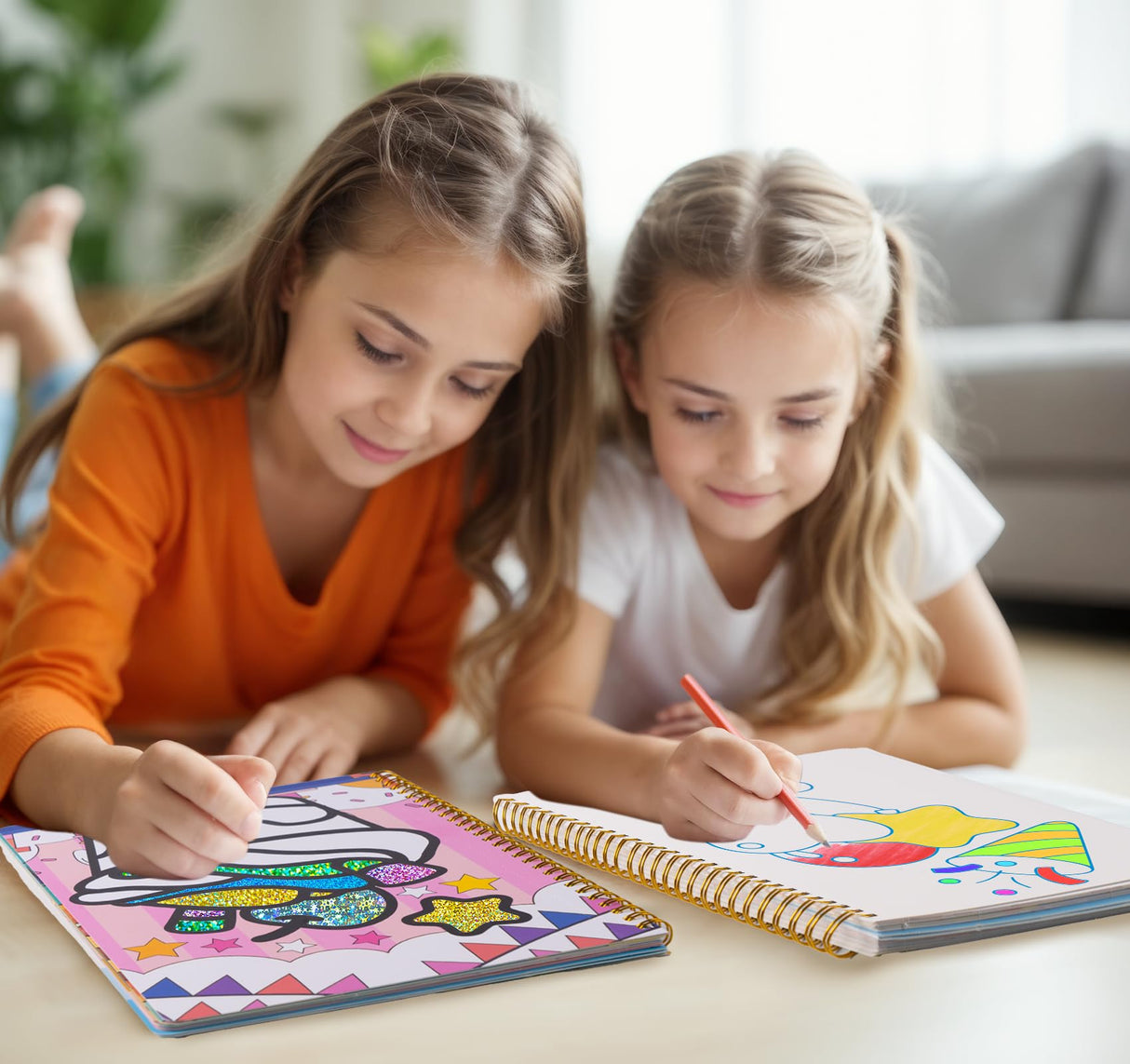 ilauke Art Craft Activity for Kids, No Mess DIY Creative Birthday Foil Art Kits, 2-in-1 Creative Travel Book for Girls Age 4-9, Idea Stuffers Valentines Gifts for Girls Boys, Travel Activities ilauke