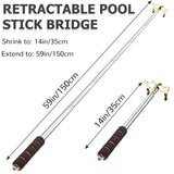 Skylety Pool Cue Snooker Stick Pool Table Accessories Retractable Billiards Cue Rest with Removable Brass Bridge Head(Low Bridge Head) Skylety