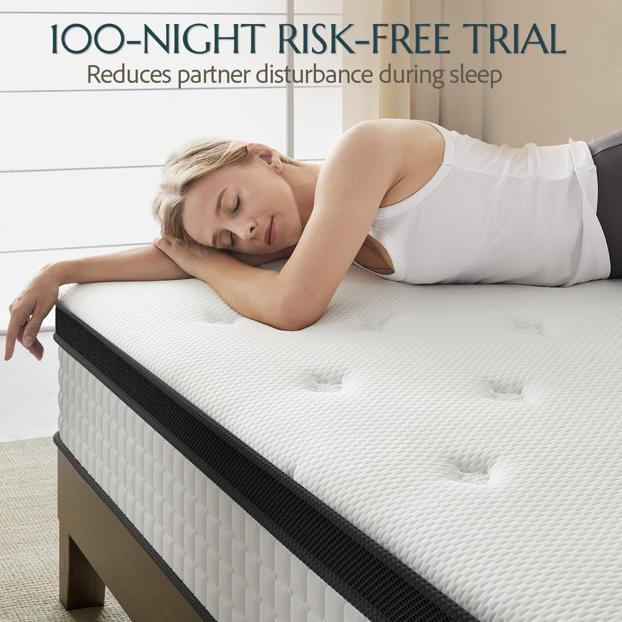 Queen Size Mattress 12 Inch Deluxe Hybrid Mattresses without Fiberglass , Medium Firm with Cooling Gel Memory Foam and Pocket Coil for Pressure Relief , Motion Isolation , Edge Support , CertiPUR-US ZLNDR