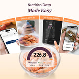 Cosori Smart Food Kitchen Scale with Nutritional Calculator, Free App for AI Scan, Calorie & Macro Tracking, Food Preload, On-Screen Nutrient Info, Personal Goals, Rechargeable, 11 lb / 5 kg COSORI