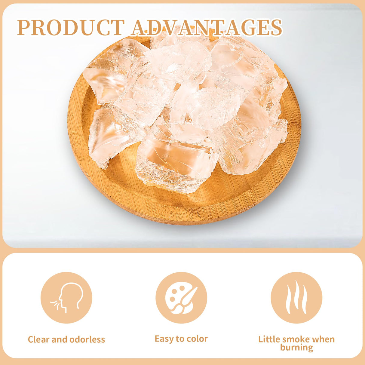 2.2 Lb Gel Wax for Candle Making Set, DIY Clear Gel Candle Wax, Handmade Jelly Wax Melts for Candle Making with 50pcs Wicks and 60pcs Candle Wick Stickers Vehipa